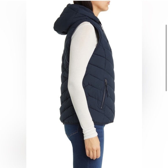 Lauren by Ralph Lauren Black Label Navy Stretch Puffer Vest Medium - Picture 6 of 11